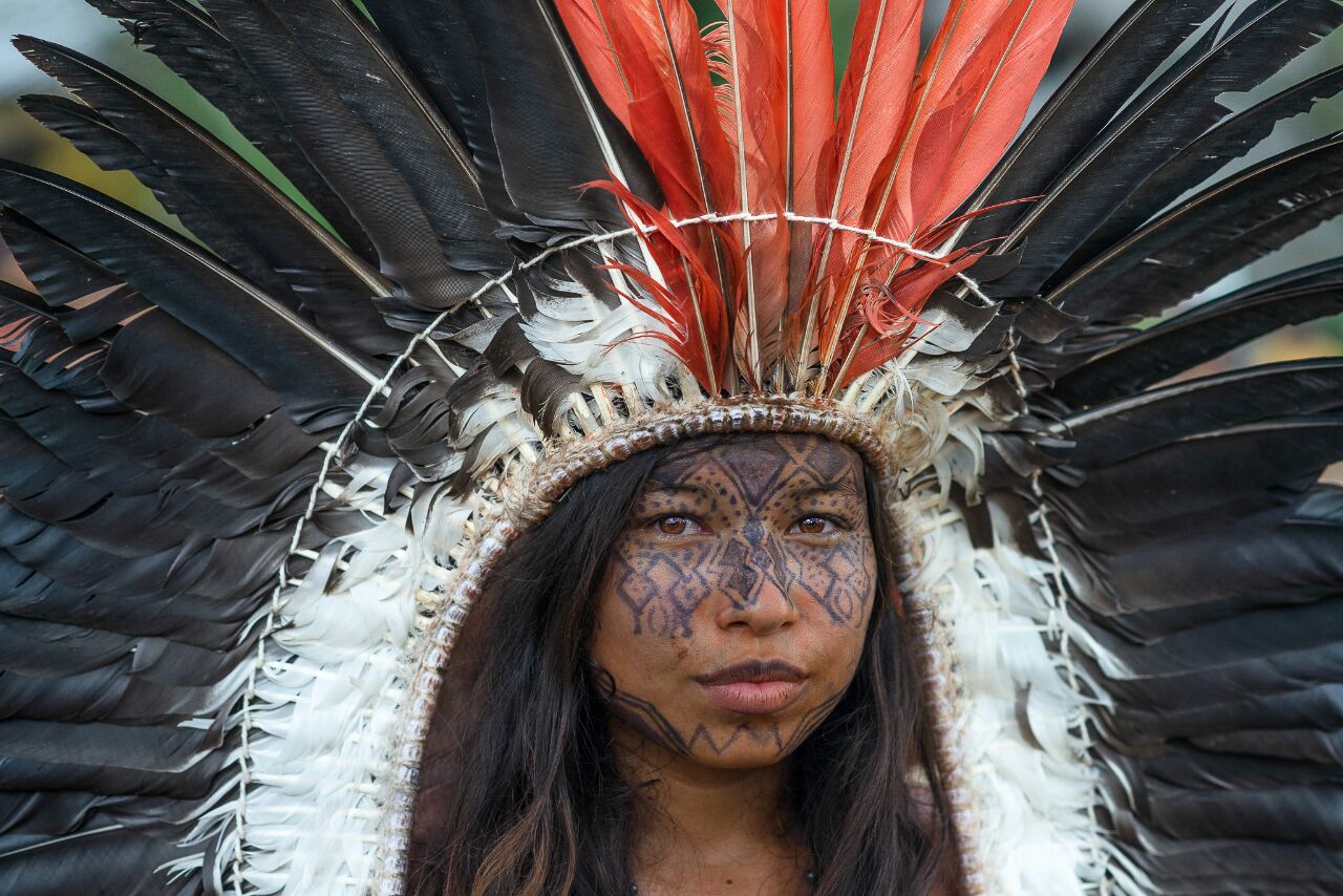 Indigenous girl of the Yawanawá tribe