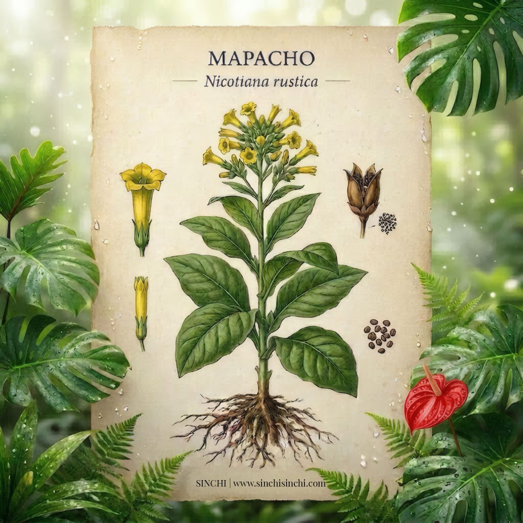 Rapé de mapacho Nicotiana rustica planta amazónica utilizada en la tradición indígena